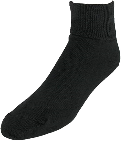 Extra Wide Comfort Anklet Quarter Top Sock